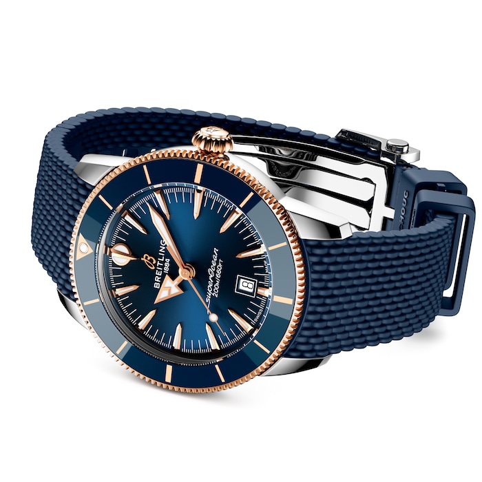 Breitling Superocean Heritage B31 Automatic 44mm Mens Watch Blue Rubber