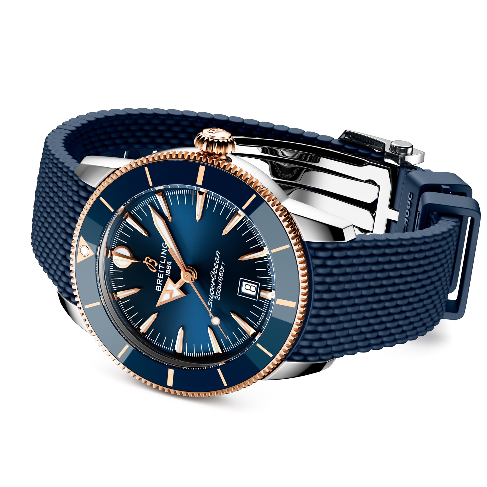 Breitling Superocean Heritage B31 Automatic 44mm Mens Watch Blue Rubber