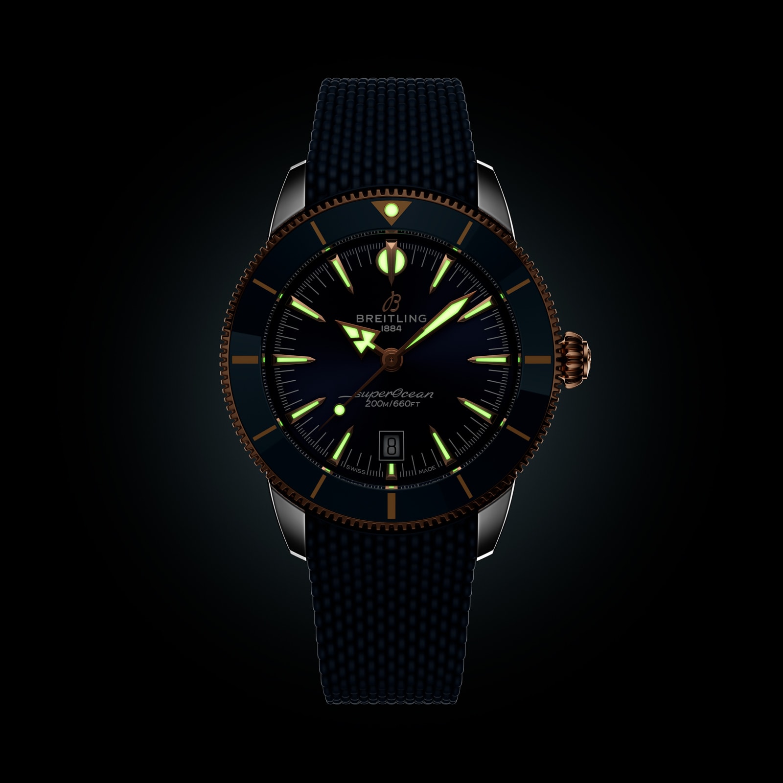 Breitling Superocean Heritage B31 Automatic 44mm Mens Watch Blue Rubber