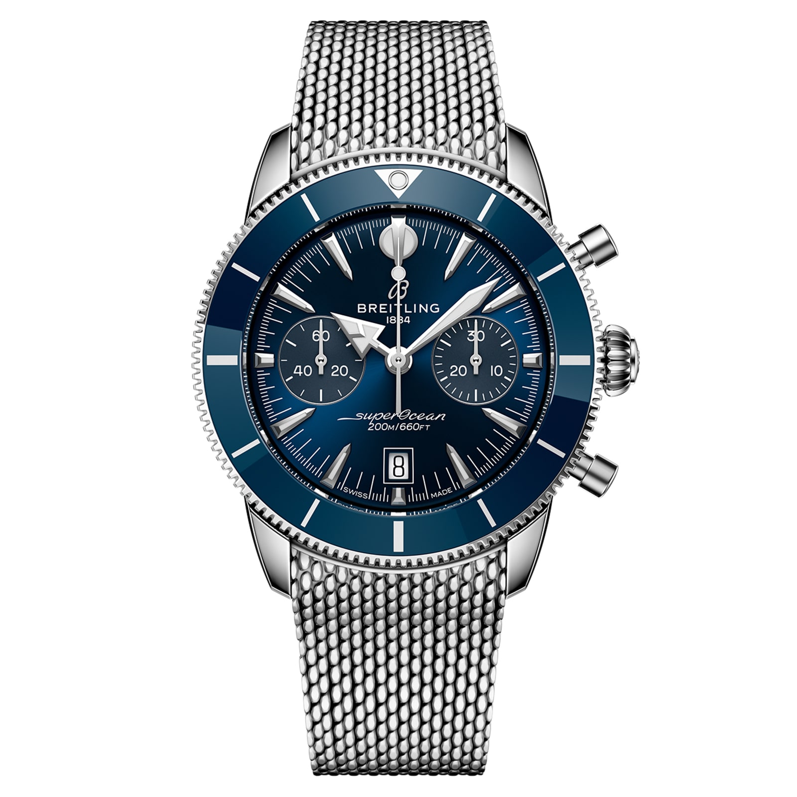 Breitling Superocean Heritage B01 Chronograph 42mm Mens Watch Blue