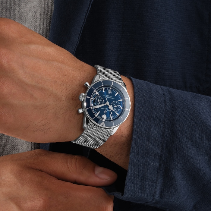 Breitling Superocean Heritage B01 Chronograph 42mm Mens Watch Blue