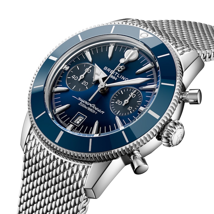 Breitling Superocean Heritage B01 Chronograph 42mm Mens Watch Blue