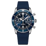 Breitling Superocean Heritage B01 Chronograph 42mm Mens Watch Blue Rubber
