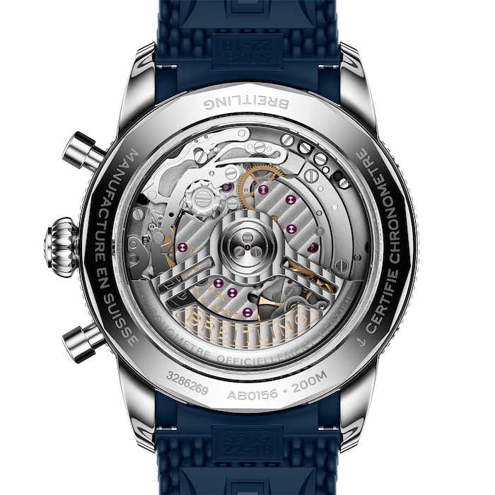 Breitling Superocean Heritage B01 Chronograph 42mm Mens Watch Blue Rubber