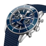 Breitling Superocean Heritage B01 Chronograph 42mm Mens Watch Blue Rubber