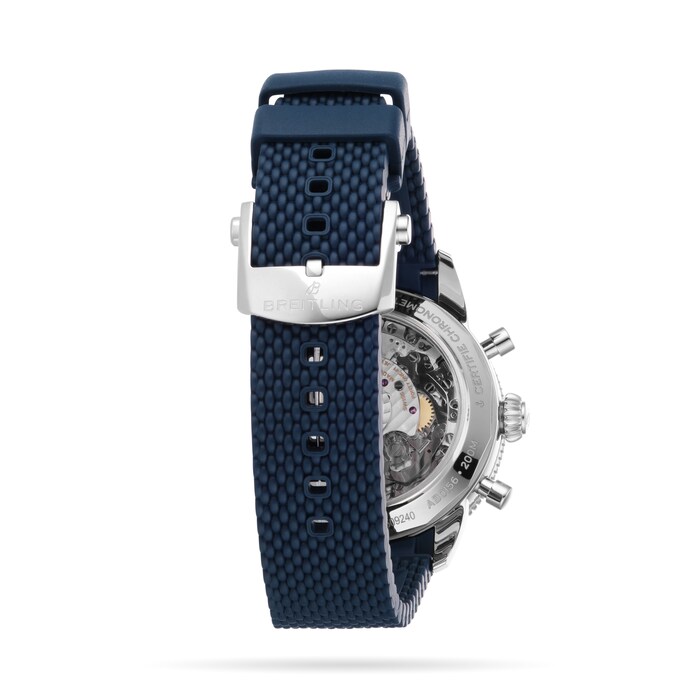 Breitling Superocean Heritage B01 Chronograph 42mm Mens Watch Blue Rubber
