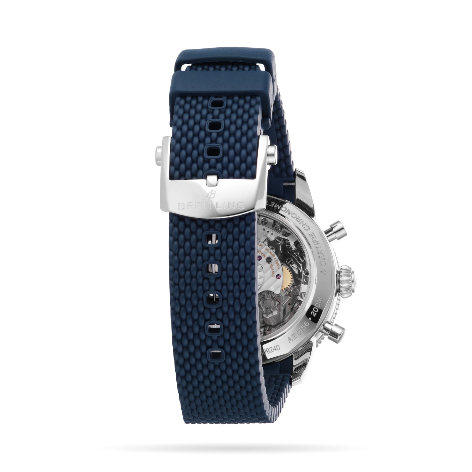 Breitling Superocean Heritage B01 Chronograph 42mm Mens Watch Blue Rubber