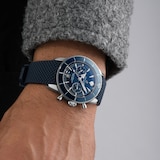 Breitling Superocean Heritage B01 Chronograph 42mm Mens Watch Blue Rubber