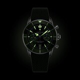 Breitling Superocean Heritage B01 Chronograph 42mm Mens Watch Green Rubber