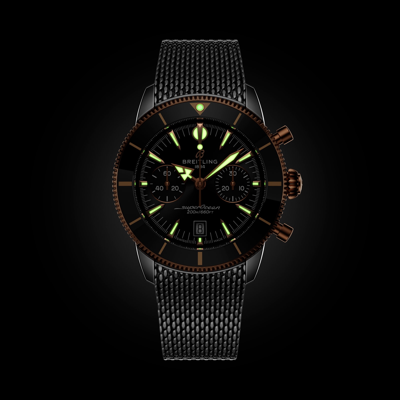 Breitling Superocean Heritage B01 Chronograph 42mm Mens Watch Black Breitling Superocean Heritage B01 Chronograph 42mm Mens Watch Black