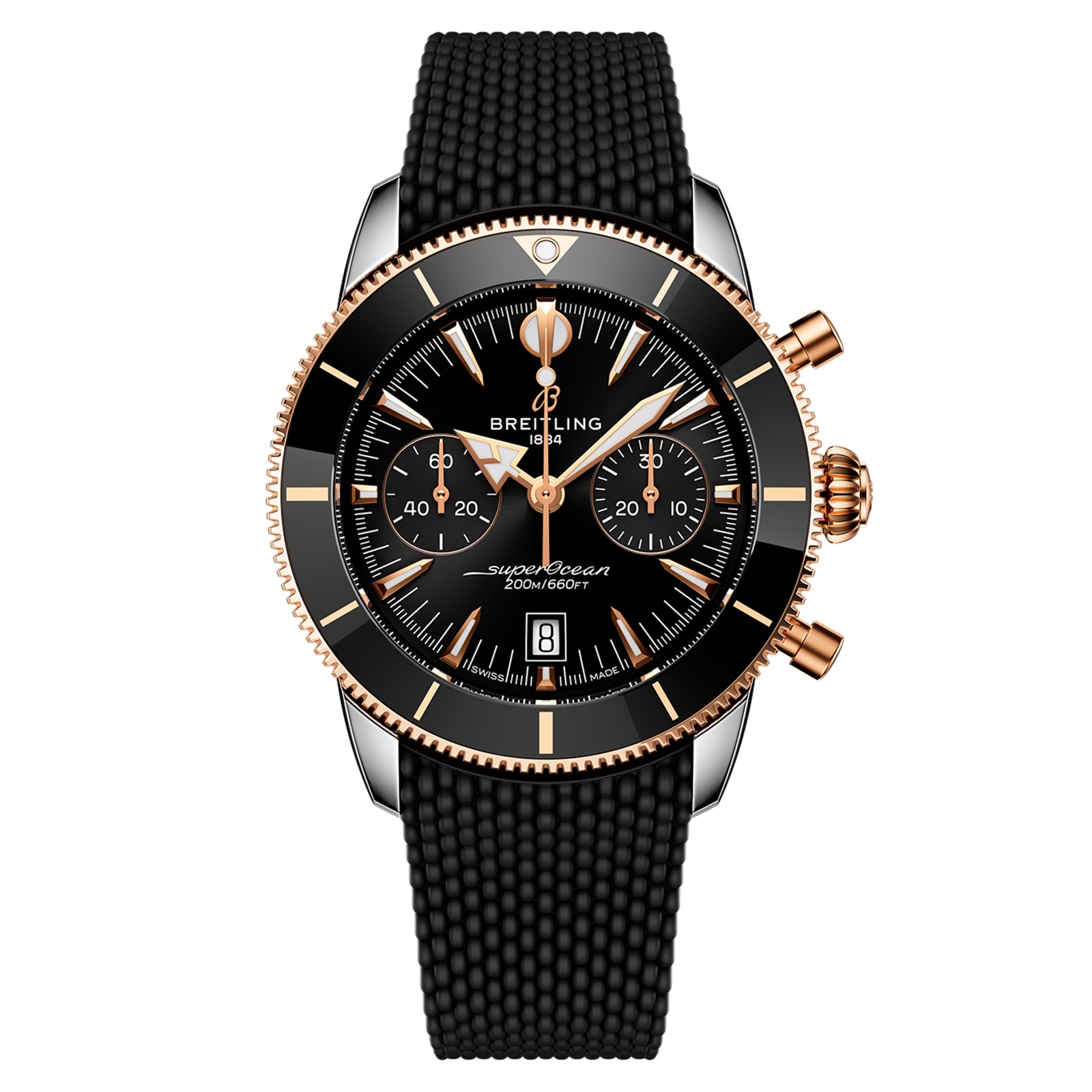 Breitling Superocean Heritage B01 Chronograph 42mm Mens Watch Black Rubber Breitling Superocean Heritage B01 Chronograph 42mm Mens Watch Black Rubber