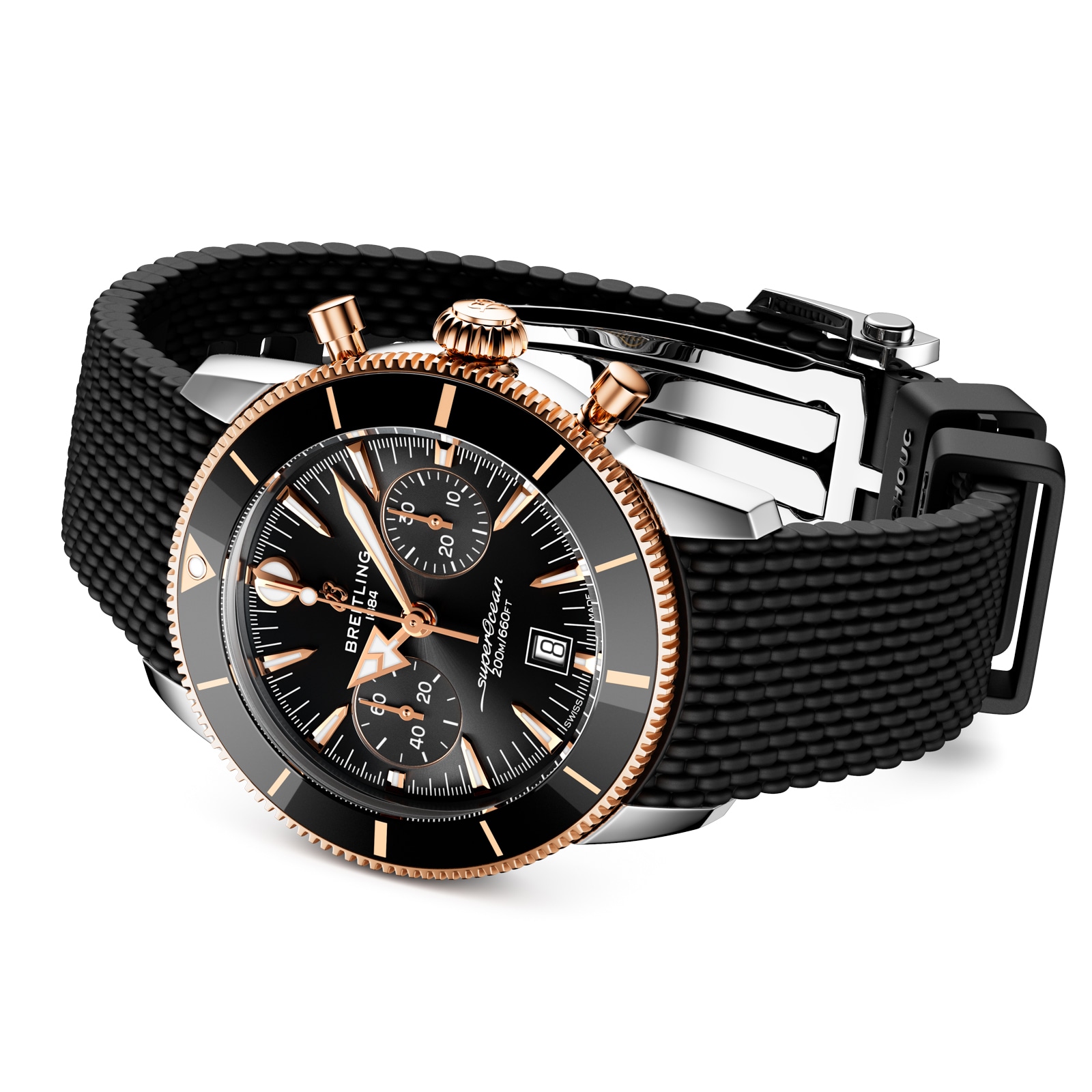 Breitling Superocean Heritage B01 Chronograph 42mm Mens Watch Black Rubber Breitling Superocean Heritage B01 Chronograph 42mm Mens Watch Black Rubber