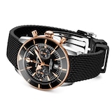 Breitling Superocean Heritage B01 Chronograph 42mm Mens Watch Black Rubber