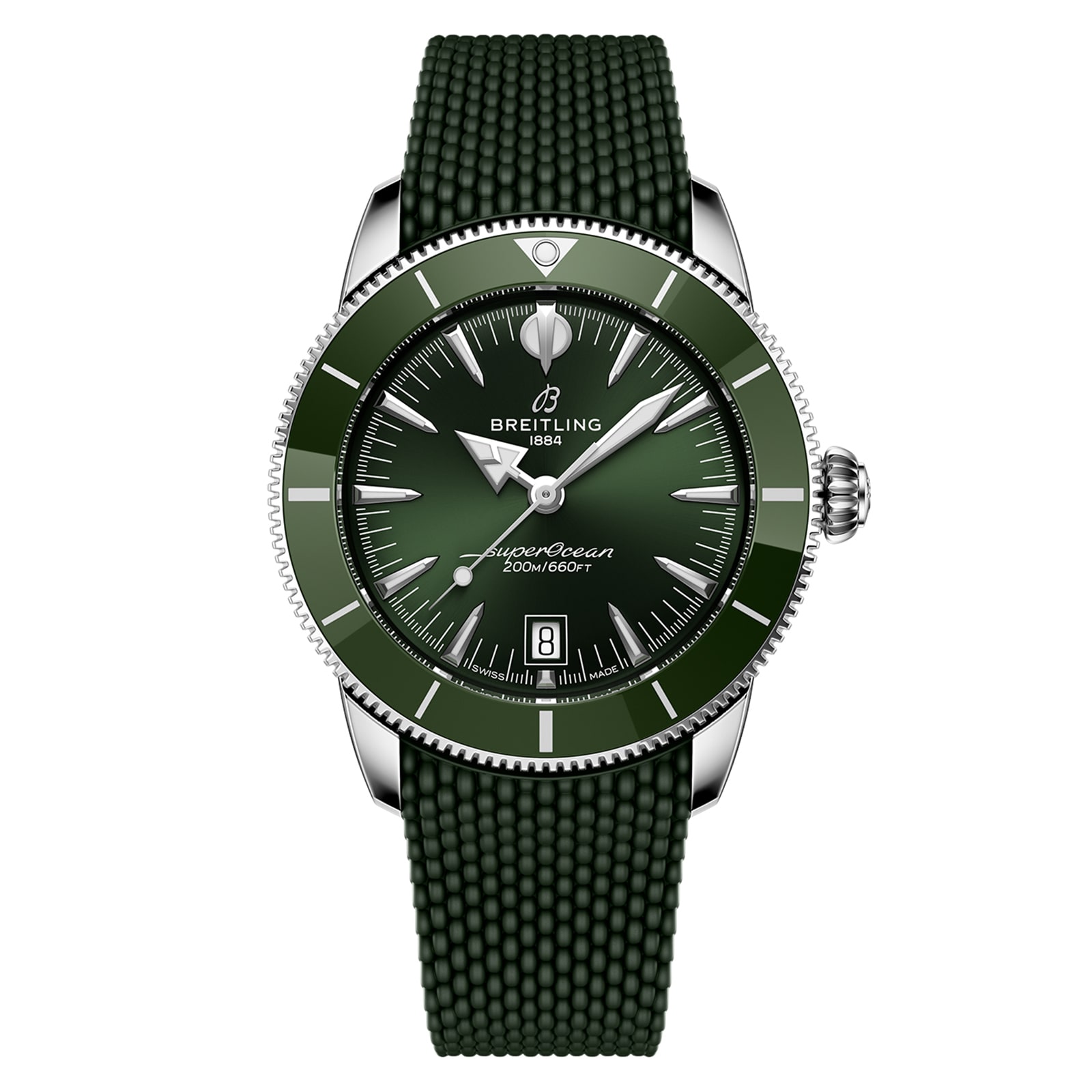 Breitling Superocean Heritage B31 Automatic 42mm Mens Watch Green Rubber