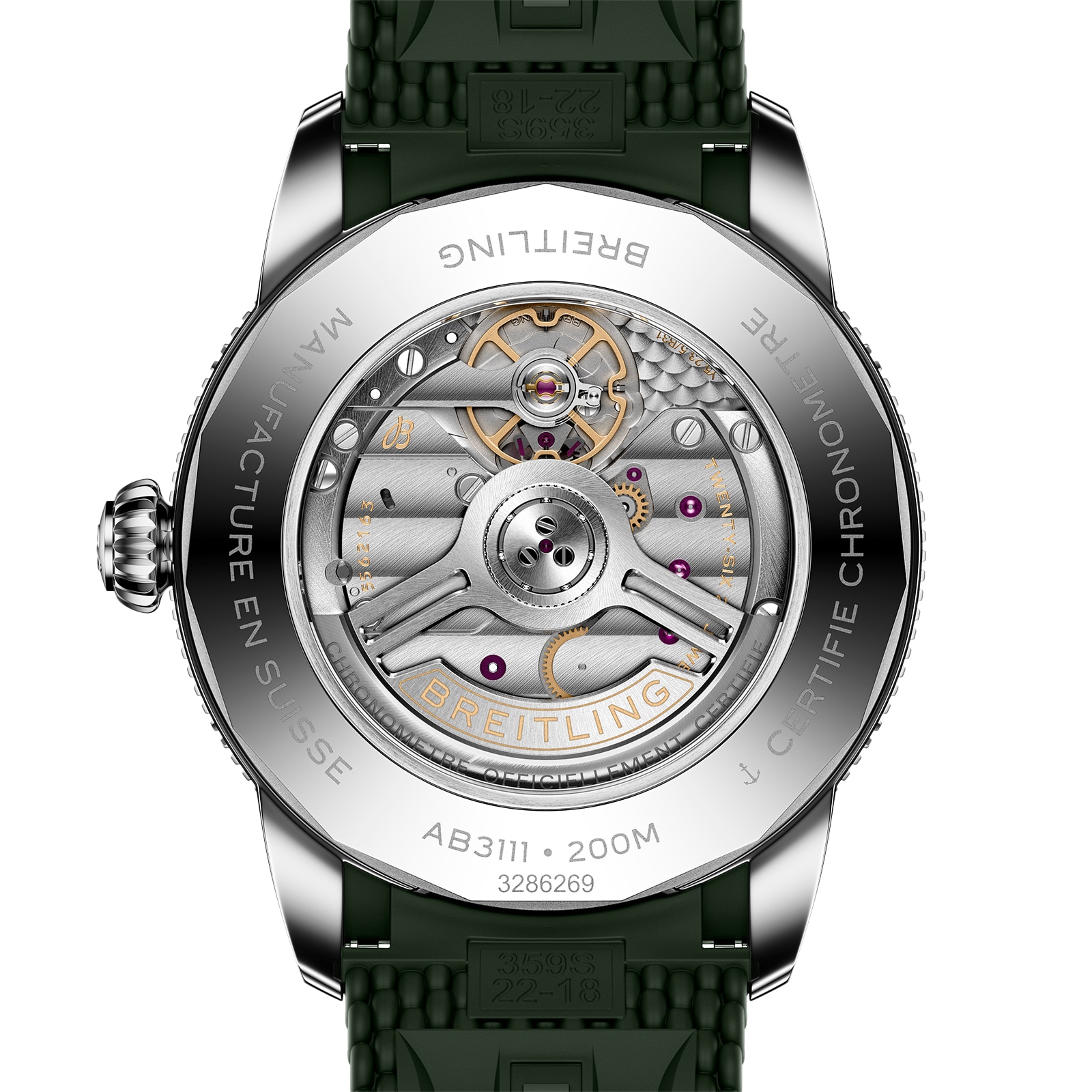 Breitling Superocean Heritage B31 Automatic 42mm Mens Watch Green Rubber