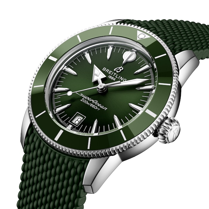 Breitling Superocean Heritage B31 Automatic 42mm Mens Watch Green Rubber