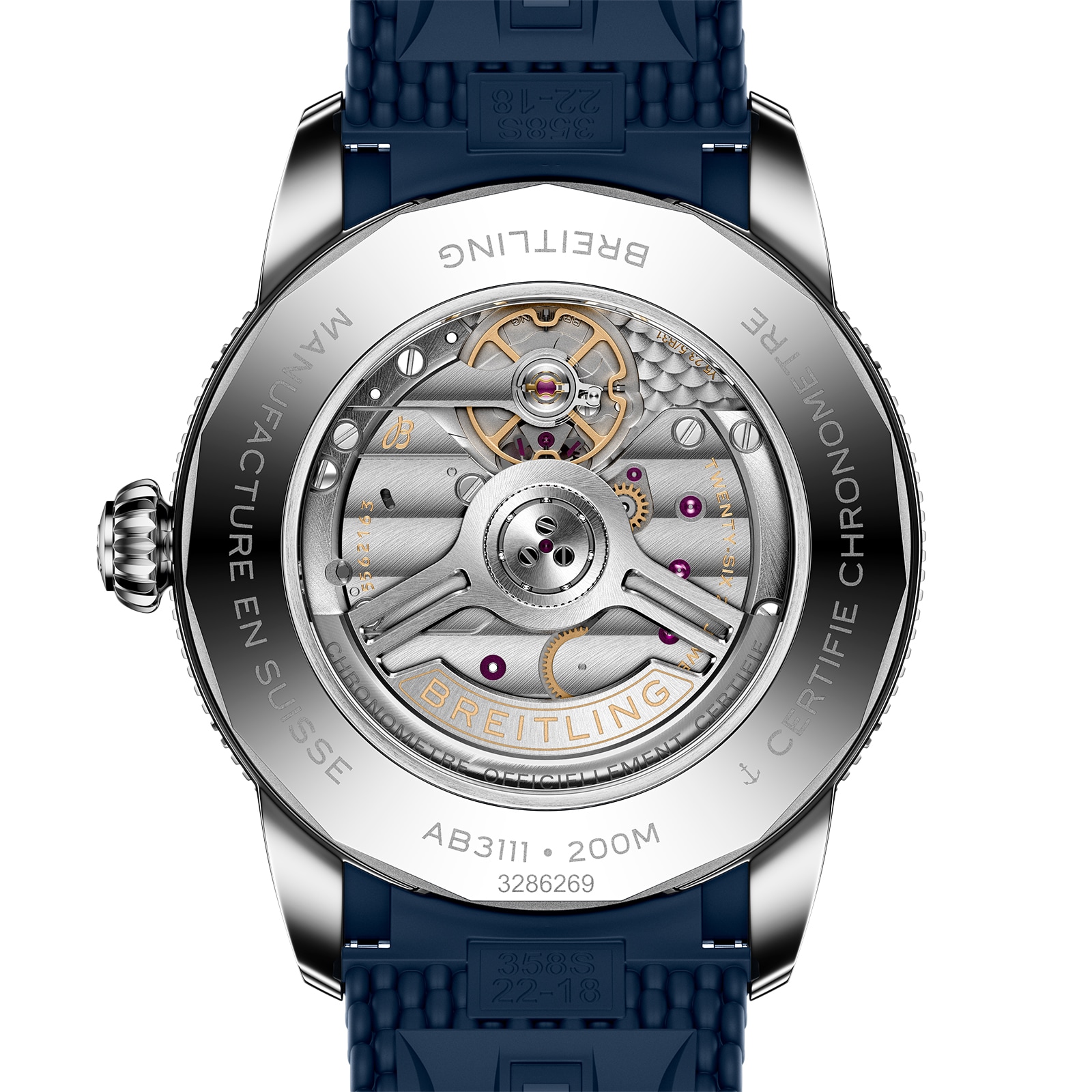 Breitling Superocean Heritage B31 Automatic 42mm Mens Watch Blue Rubber