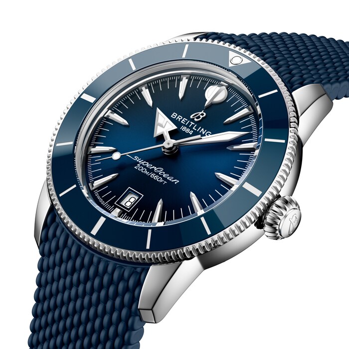Breitling Superocean Heritage B31 Automatic 42mm Mens Watch Blue Rubber