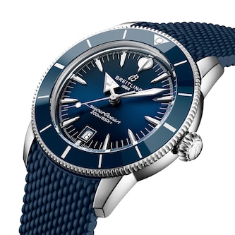 Breitling Superocean Heritage B31 Automatic 42mm Mens Watch Blue Rubber