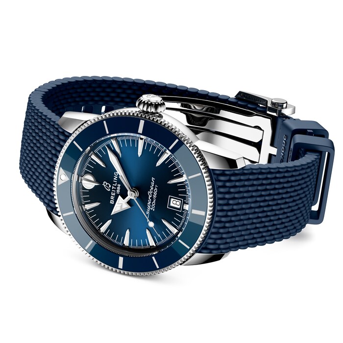 Breitling Superocean Heritage B31 Automatic 42mm Mens Watch Blue Rubber