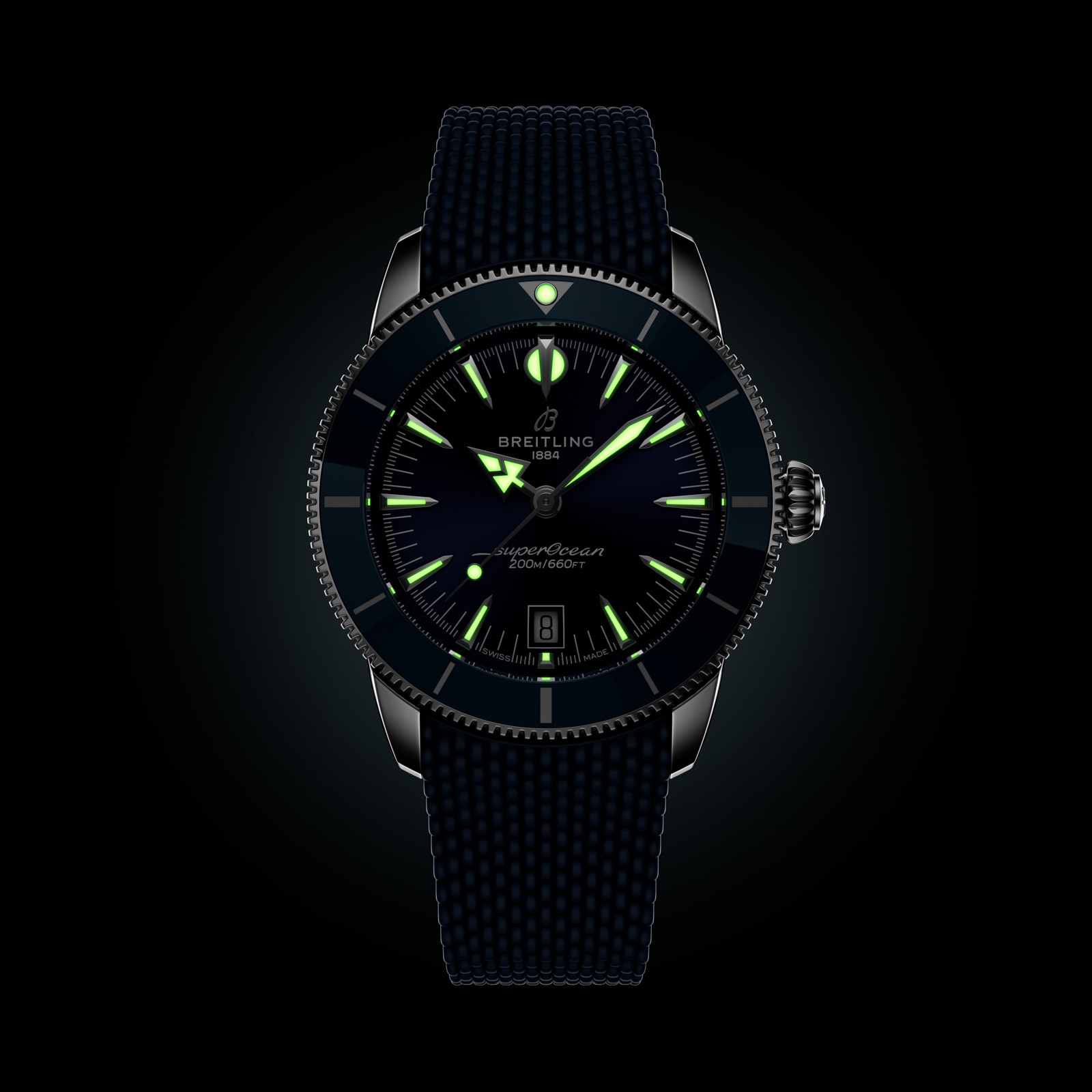 Breitling Superocean Heritage B31 Automatic 42mm Mens Watch Blue Rubber