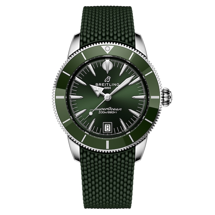 Breitling Superocean Heritage B31 Automatic 40mm Mens Watch Green Rubber