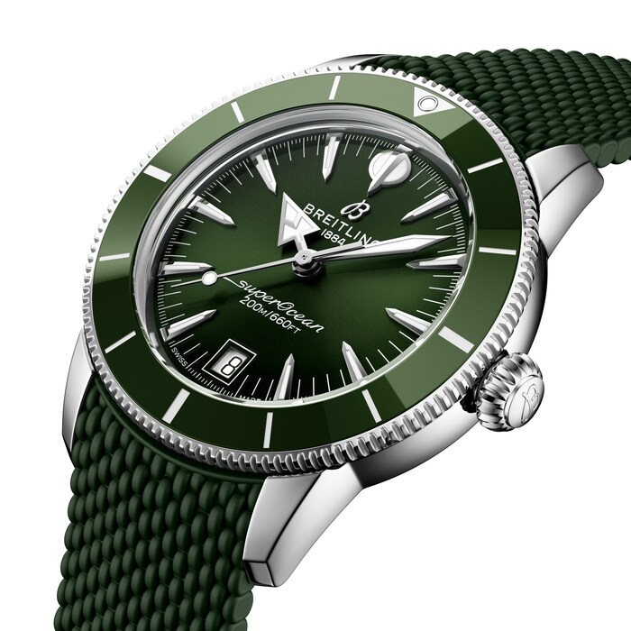 Breitling Superocean Heritage B31 Automatic 40mm Mens Watch Green Rubber