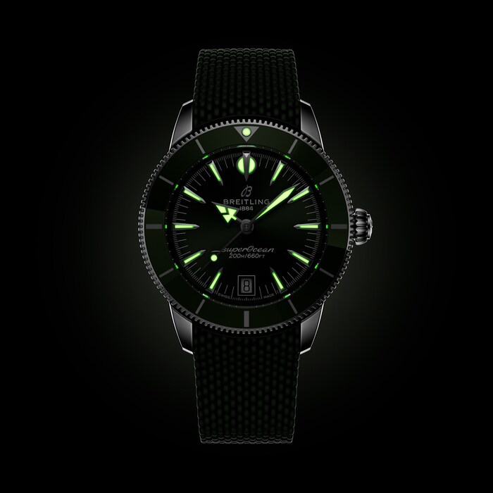 Breitling Superocean Heritage B31 Automatic 40mm Mens Watch Green Rubber
