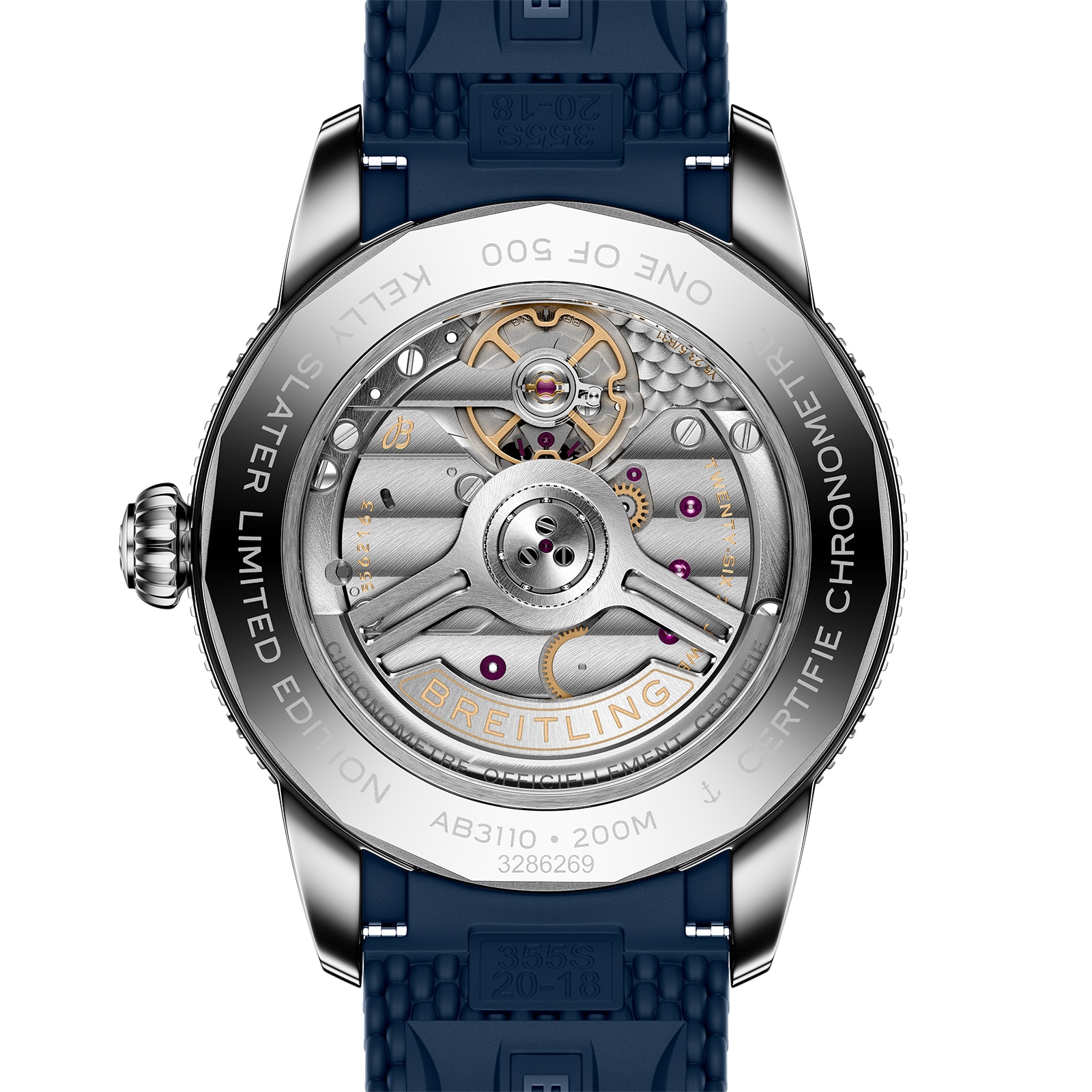 Breitling Superocean Heritage B31 Automatic Kelly Slater Limited Edition 40mm Mens Watch Blue Rubber