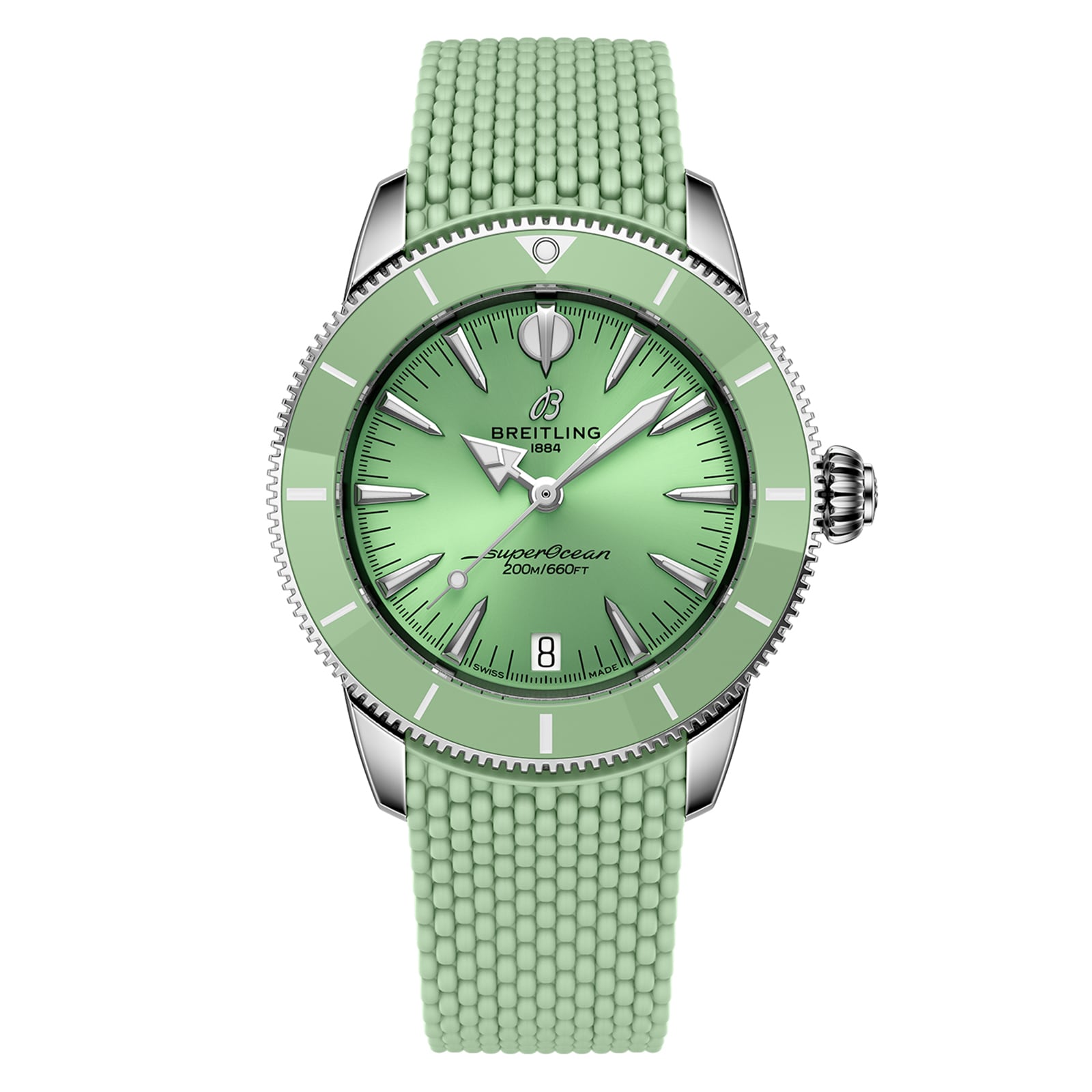 Breitling Superocean Heritage Automatic 36mm Unisex Watch Green Rubber Breitling Superocean Heritage Automatic 36mm Unisex Watch Green Rubber
