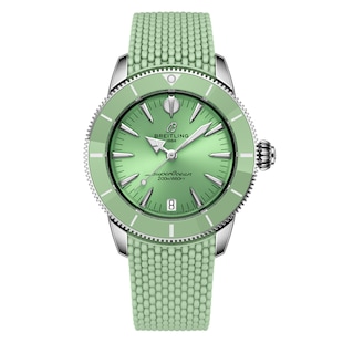 Breitling Superocean Heritage Automatic 36mm Unisex Watch Green Rubber