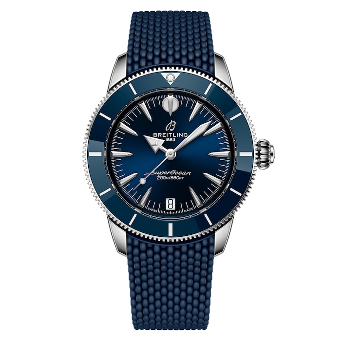 Breitling Superocean Heritage Automatic 36mm Unisex Watch Blue Rubber