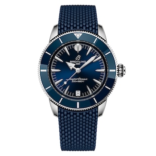 Breitling Superocean Heritage Automatic 36mm Unisex Watch Blue Rubber