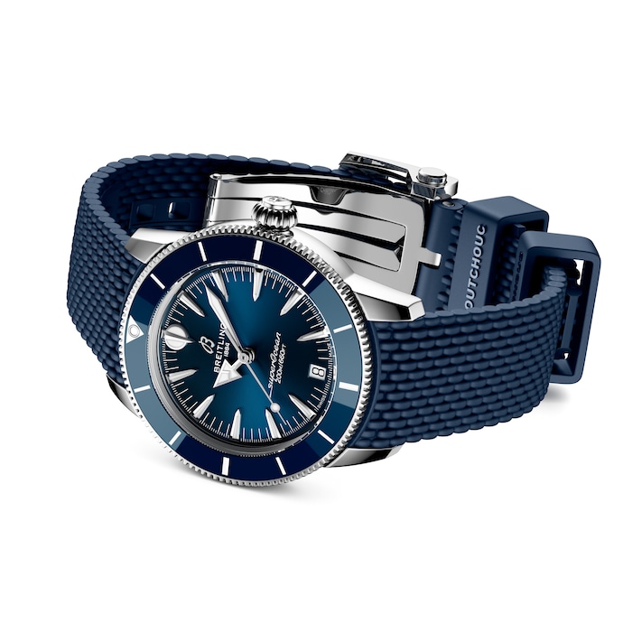 Breitling Superocean Heritage Automatic 36mm Unisex Watch Blue Rubber