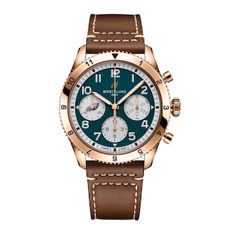 Breitling Classic AVI Chronograph 42 NFL Philadelphia Eagles Edition Mens Watch Leather