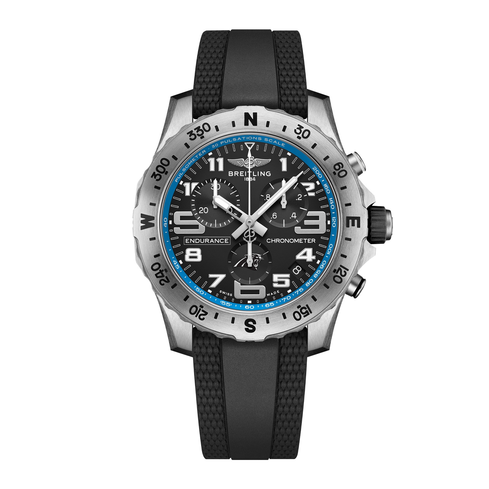 Breitling Endurance Pro 44 Carolina Panthers Limited Edition Mens Watch