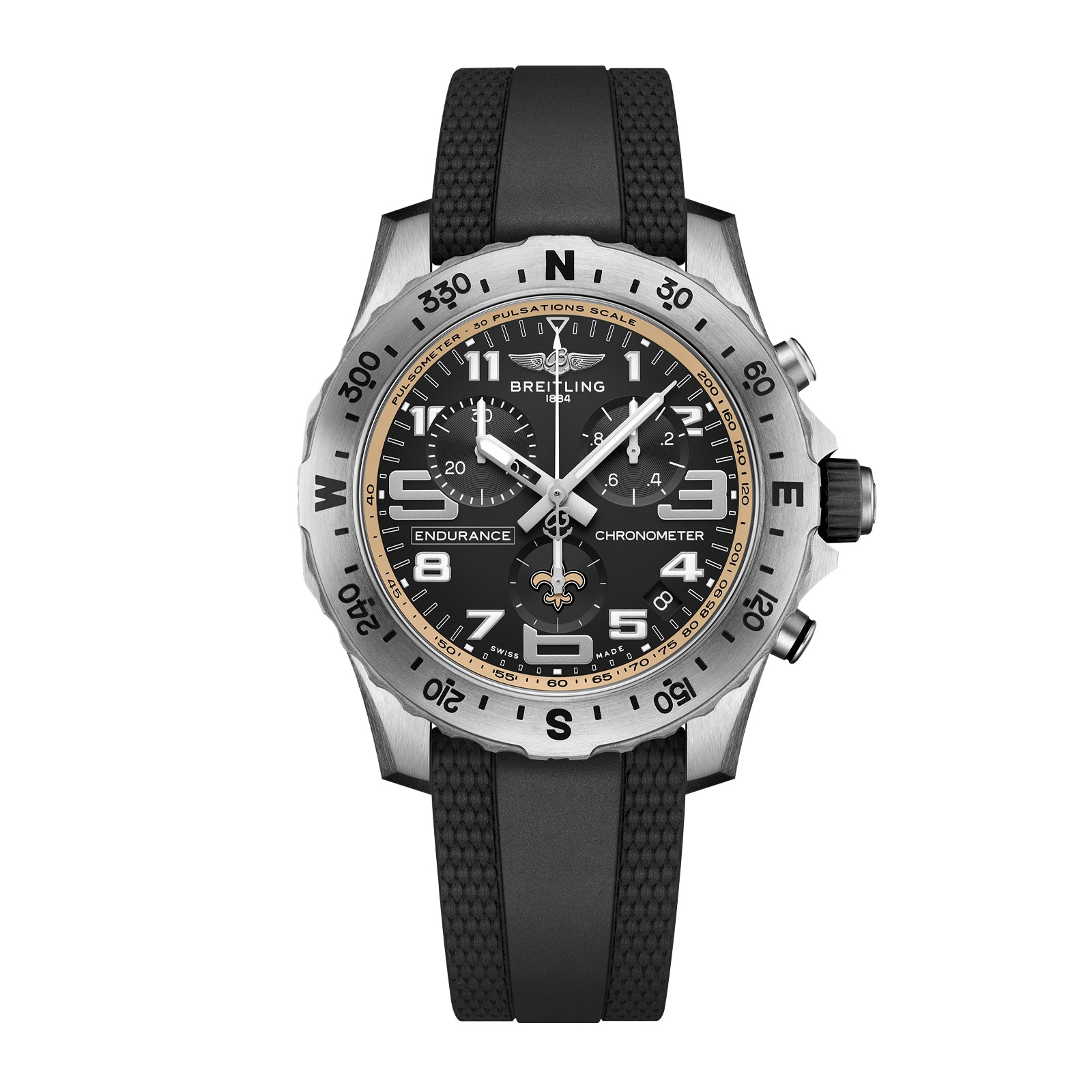 Breitling Endurance Pro 44 New Orleans Saints Limited Edition Mens Watch