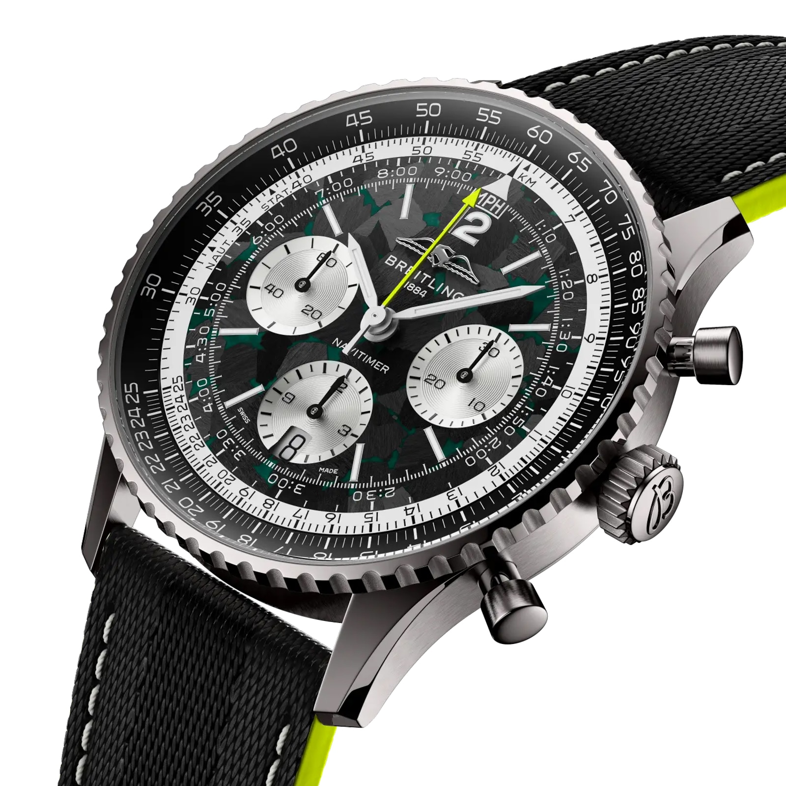 Breitling Navitimer B01 Chronograph Aston Martin Aramco Formula One Team 43mm Mens Watch Black Breitling Navitimer B01 Chronograph Aston Martin Aramco Formula One Team 43mm Mens Watch Black