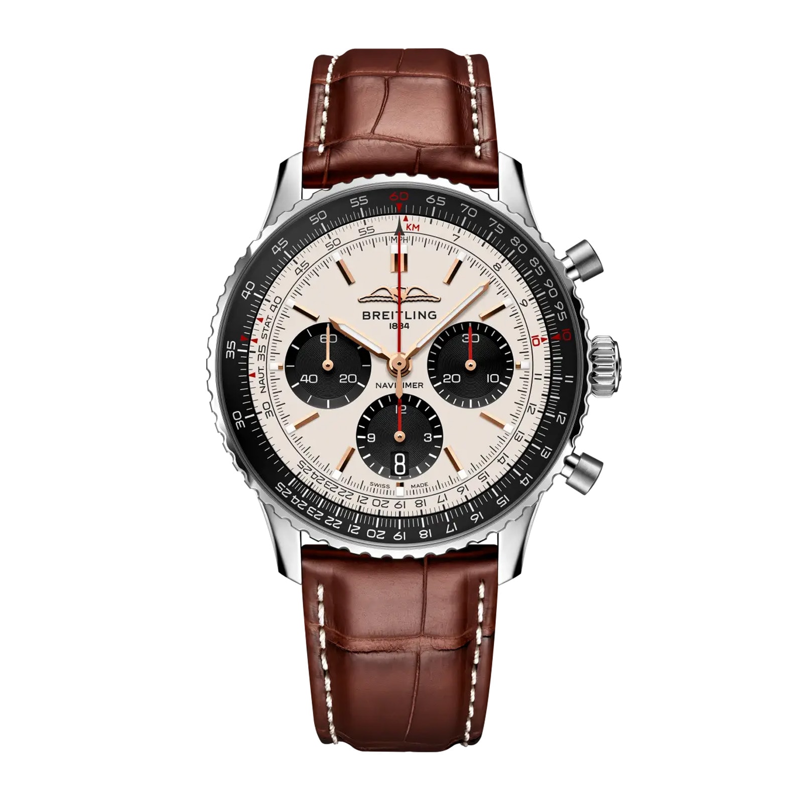 Breitling Navitimer B01 Chronograph 43mm Mens Watch Cream