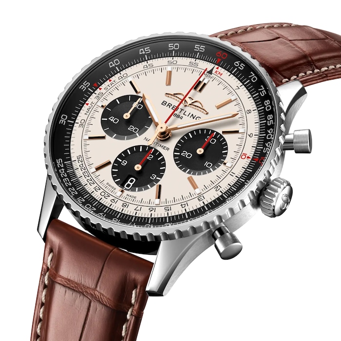 Breitling Navitimer B01 Chronograph 43mm Mens Watch Cream