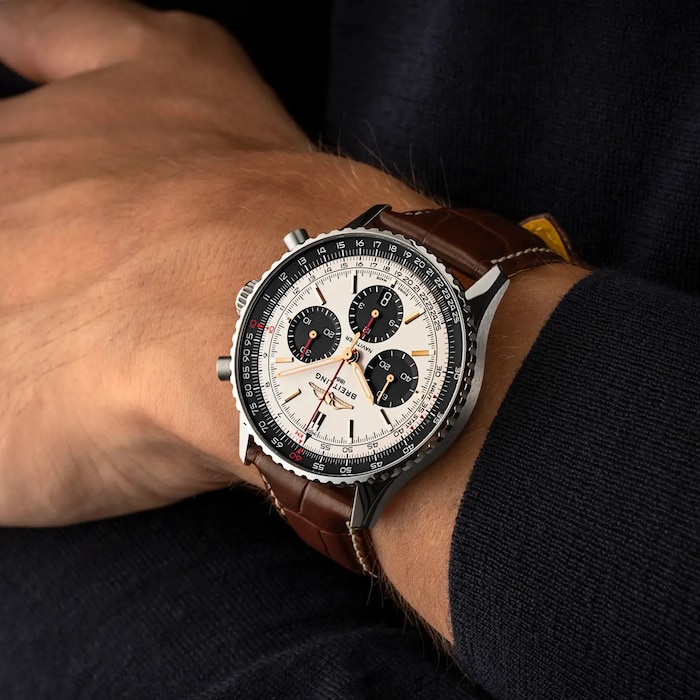 Breitling Navitimer B01 Chronograph 43mm Mens Watch Cream
