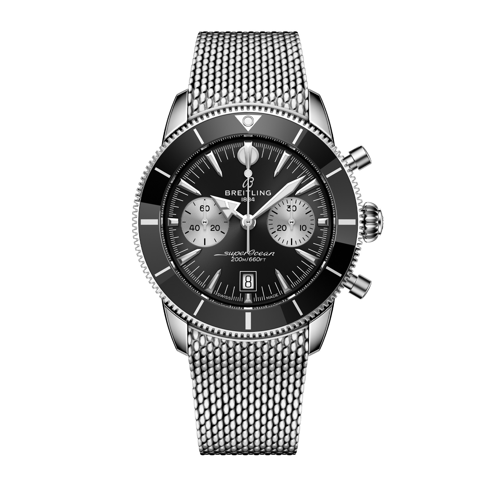 Breitling Superocean Heritage B01 42mm UK Limited Edition Mens Watch Black Stainless Steel