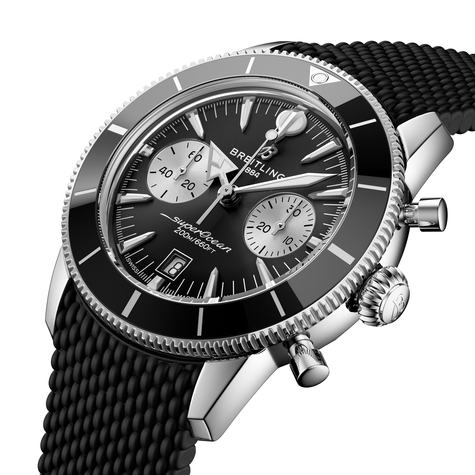 Breitling Superocean Heritage B01 42mm UK Limited Edition Mens Watch Black Rubber