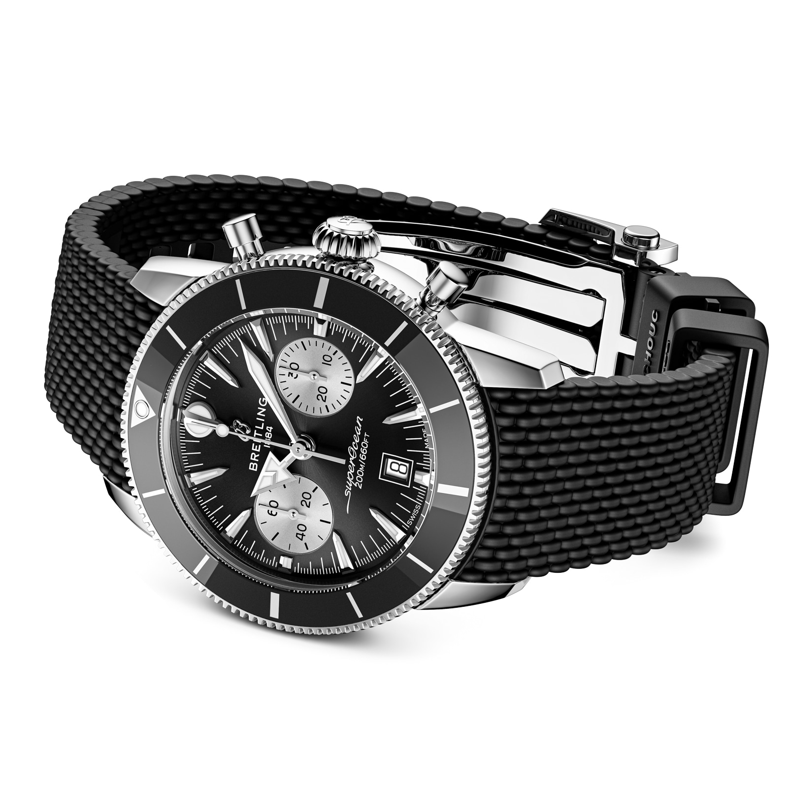 Breitling Superocean Heritage B01 42mm UK Limited Edition Mens Watch Black Rubber