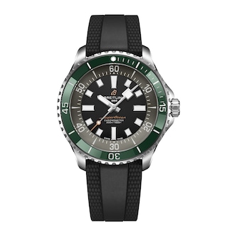Breitling Superocean Automatic 44mm UK Limited Edition Mens Watch Green Rubber
