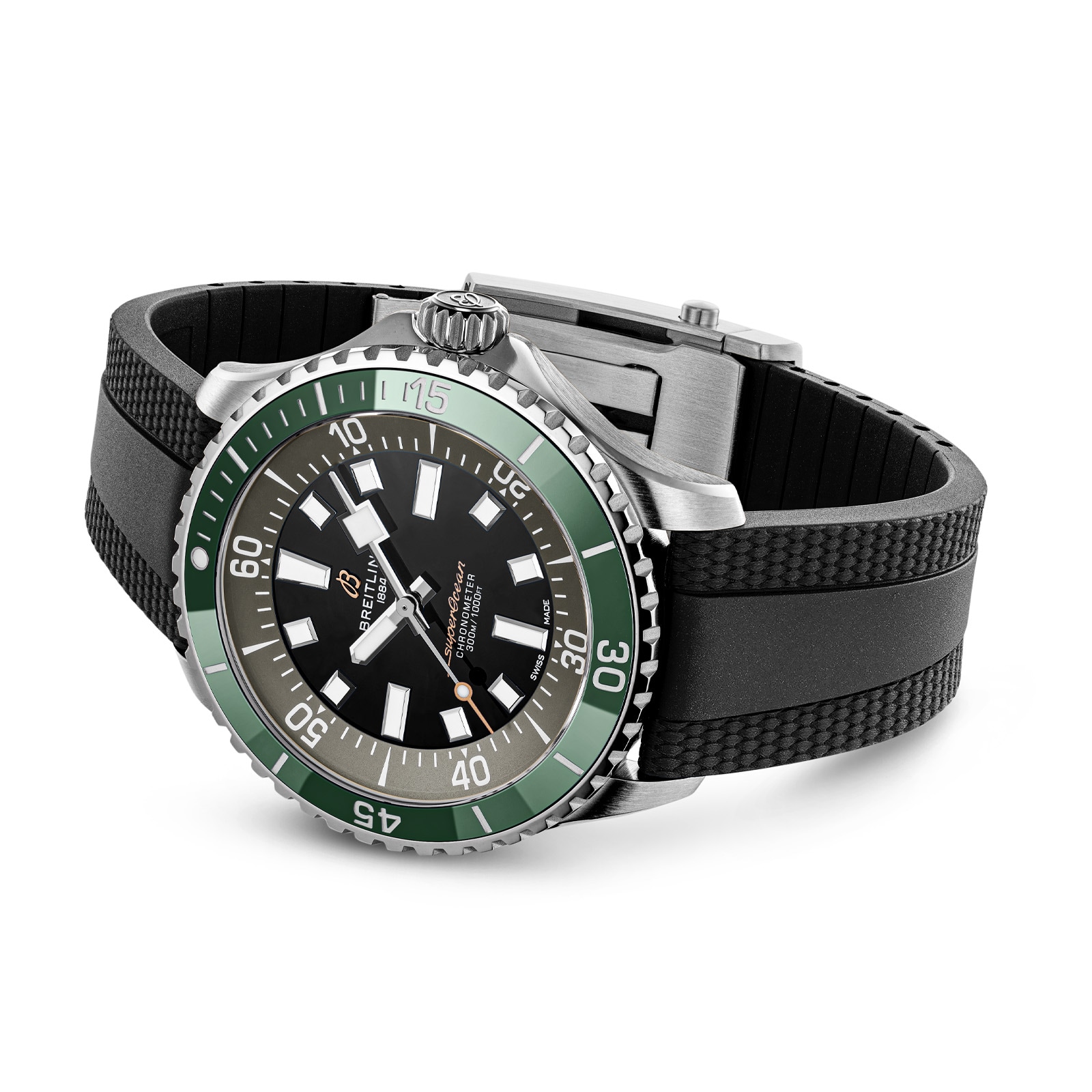 Breitling Superocean Automatic 44mm UK Limited Edition Mens Watch Green Rubber Breitling Superocean Automatic 44mm UK Limited Edition Mens Watch Green Rubber
