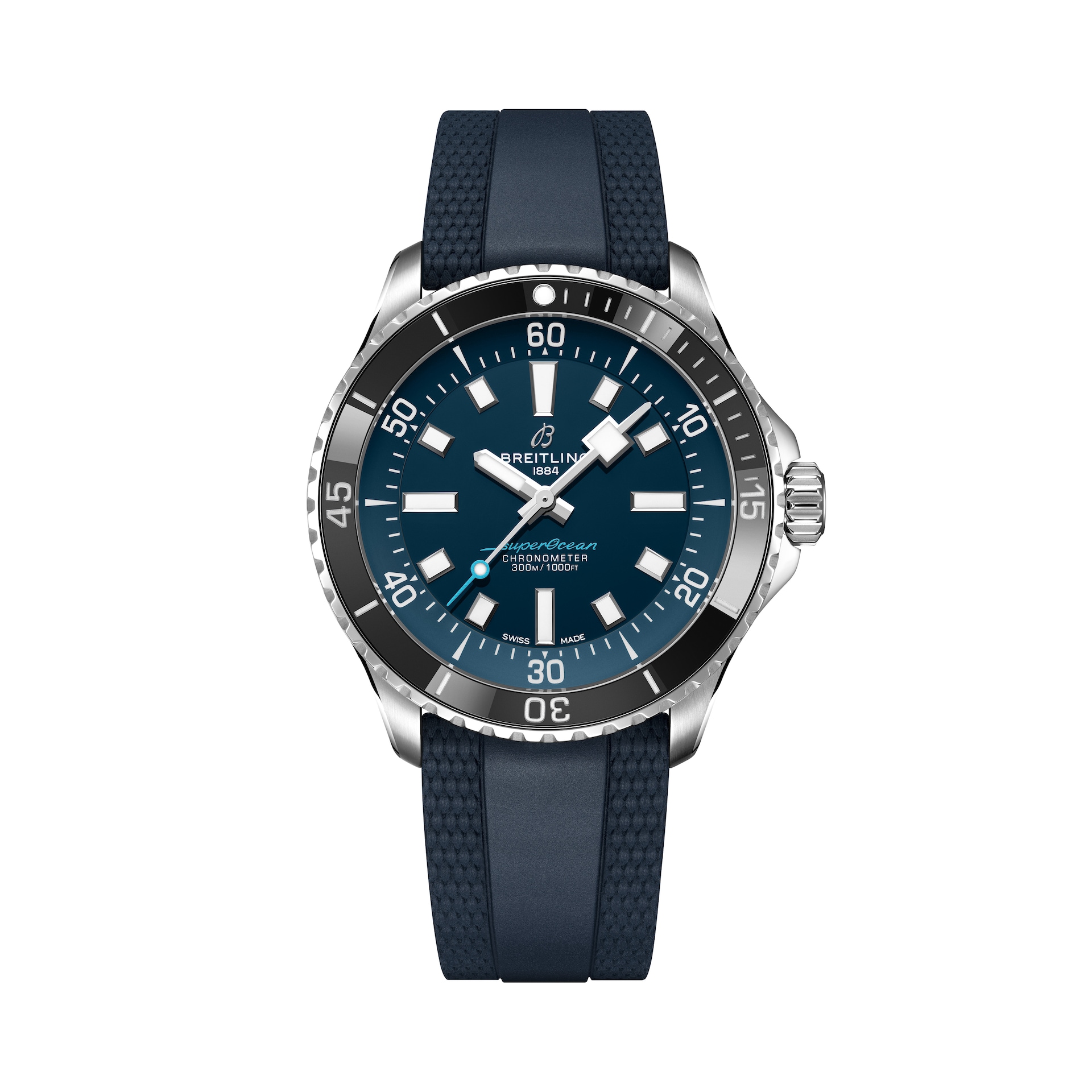 Breitling Superocean Automatic 42mm UK Limited Edition Mens Watch Blue Rubber The Watches of Switzerland Group Exclusive