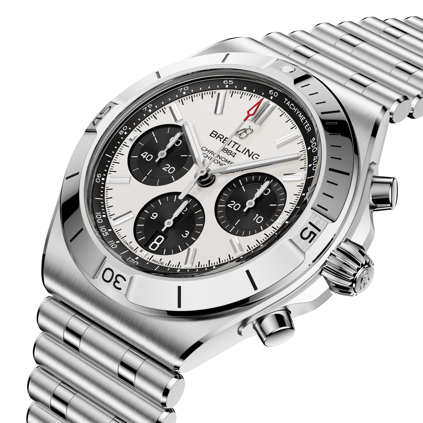 Breitling Chronomat B01 Chronograph 42mm Mens Watch White