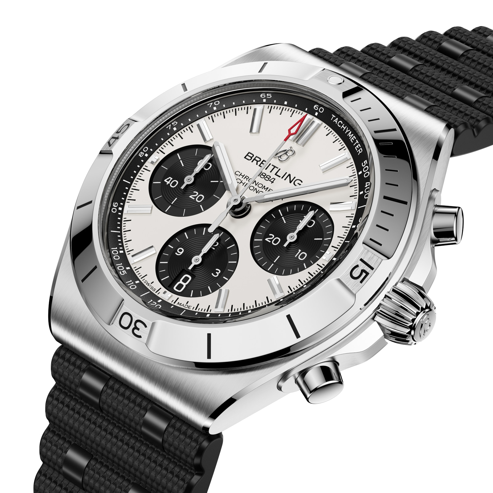Breitling Chronomat B01 Chronograph 42mm Mens Watch White Rubber Breitling Chronomat B01 Chronograph 42mm Mens Watch White Rubber