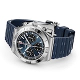 Breitling Chronomat B01 Chronograph 42mm Mens Watch Blue Rubber
